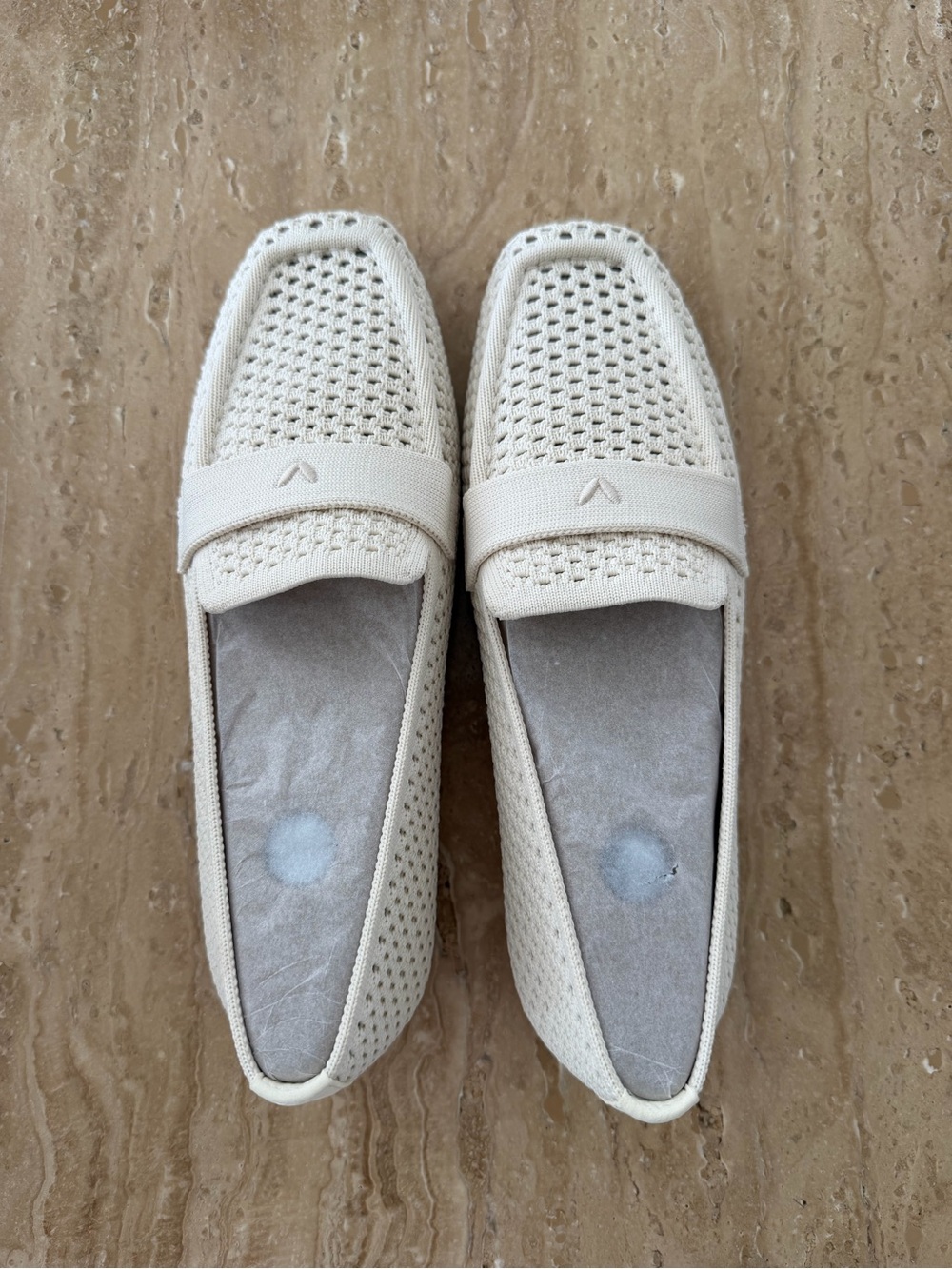 NEW Vivaia Women’s Silvie Pale Apricot Knit Loafers - Size EU 37 US 6.5
